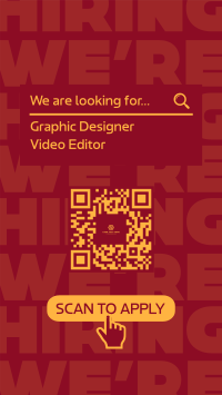 Minimalist We're Hiring Instagram Reel Image Preview