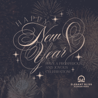 Elegant New Year Greeting Instagram Post Image Preview