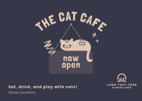 Cat Cafe Postcard