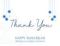 Simple Hanukkah Greeting Thank You Card Image Preview