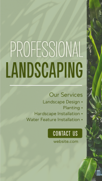 Professional Landscaping  Facebook Story