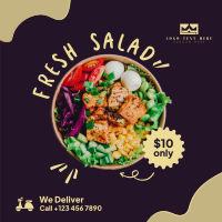 Fresh Salad Delivery Instagram Post