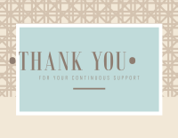 Rattan Weave Thank You Card
