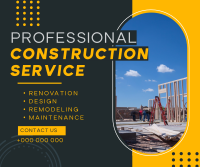 Modern Construction Service Facebook Post