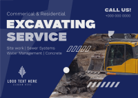 Modern Excavating Service Postcard