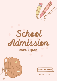 Kids School Enrollment Flyer Design