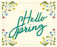 Floral Hello Spring Facebook Post