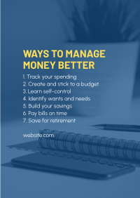 Ways to Manage Money Poster