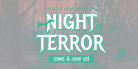 Halloween Night Party Twitter Post Design