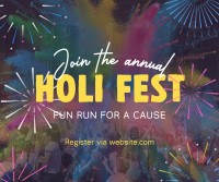 Holi Fest Fun Run Facebook Post