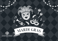 Mardi Gras Celebration Postcard