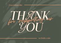 Minimalistic Thank You Postcard Image Preview