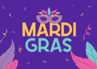 Mardi Gras Celebration Postcard