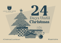 Exciting Christmas Countdown Postcard