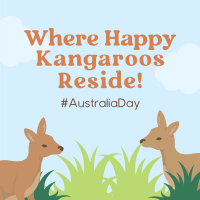 Fun Kangaroo Australia Day Instagram Post