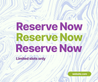 Reserve Now Marble Facebook Post