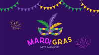 Mardi Gras Mask Facebook Event Cover