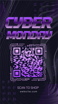 Futuristic Cyber Monday Instagram Reel Design