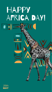 Giraffe Ethnic Pattern Instagram Story