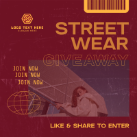 Streetwear Giveaway Instagram Post