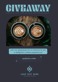 Cafe Coffee Giveaway Promo Poster