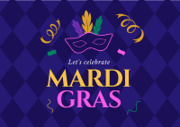 Mardi Gras Celebration Postcard