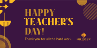 Generic Teacher Greeting Twitter Post Design