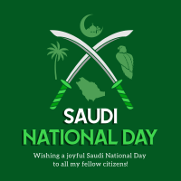 Saudi National Day Linkedin Post example 1