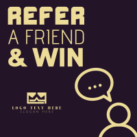 Refer a friend & win Instagram Post