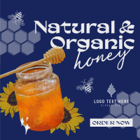 Delicious Organic Pure Honey Instagram Post