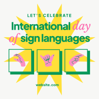 International Day of Sign Languages Linkedin Post Design