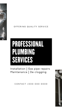 Minimalist Plumbing Service Instagram Story