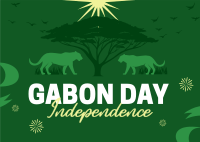 Gabon Independence Day Postcard Design