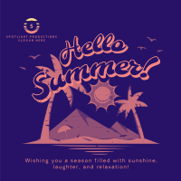 Vintage Summer Greeting Instagram Post Image Preview