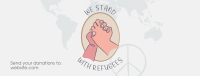 World Refugee Hand Lineart Facebook Cover