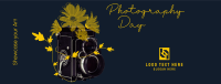 Old Camera and Flowers Facebook Cover Design