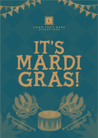 Rustic Mardi Gras Poster