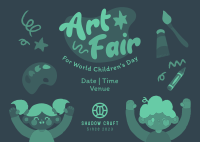 Art Fair Children's Day Postcard Image Preview