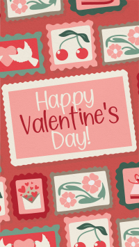 Rustic Retro Valentines Greeting Facebook Story