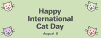 Colorful International Cat Day Facebook Cover