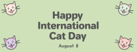 Colorful International Cat Day Facebook Cover Image Preview