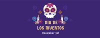 Dia De Muertos Floral Skull Facebook Cover