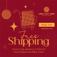 New Year Free Shipping Instagram Post
