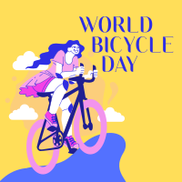 Lets Ride this World Bicycle Day Instagram Post