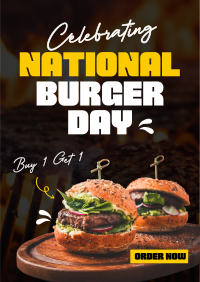 National Burger Day Celebration Poster