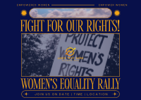 Modern Nostalgia Women's Rally Postcard
