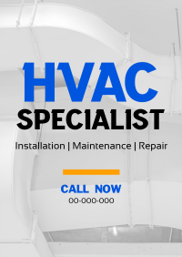 Minimalist HVAC Expert Poster