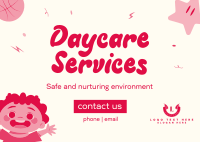 Playful Daycare Services Postcard