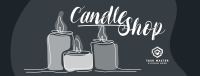 Line Candle Facebook Cover Image Preview