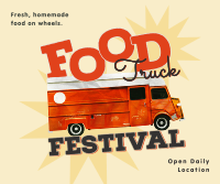 Food Truck  Festival Facebook Post Design